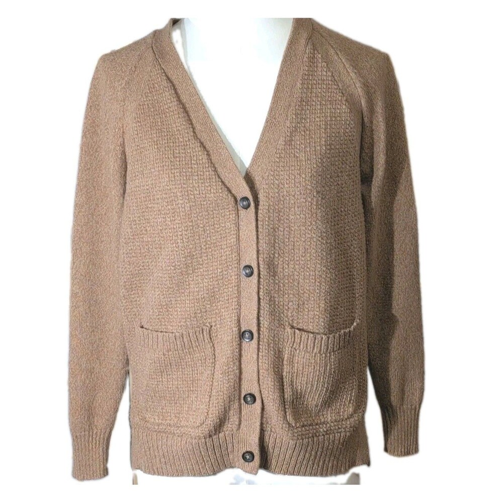 Women's Madewell Brown Journal Cardigan Sweater Size Medium
